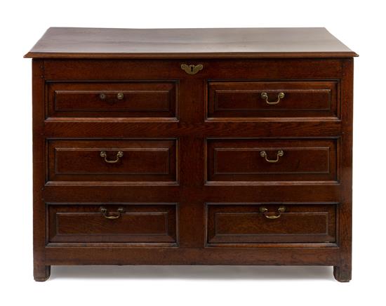 Appraisal: Sale Lot A George III Oak Mule Chest th century