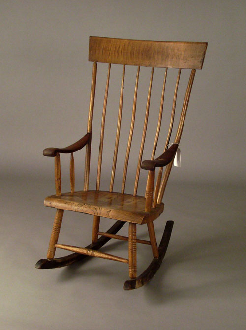 Appraisal: Painted Boston rocker inscribed Mary Smith Dec th