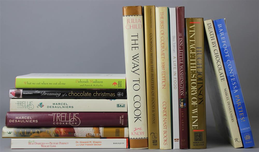 Appraisal: COLLECTION OF COOKBOOKS AND BOOKS ABOUT FOOD INCLUDING FIVE BY