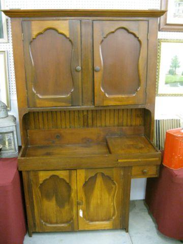 Appraisal: th Century Drysink with cabinet above