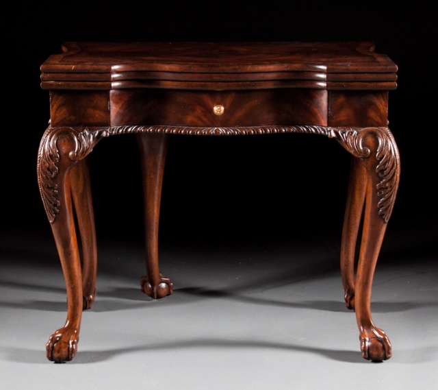 Appraisal: Maitlin-Smith Chippendale style card table second half- th century mahogany