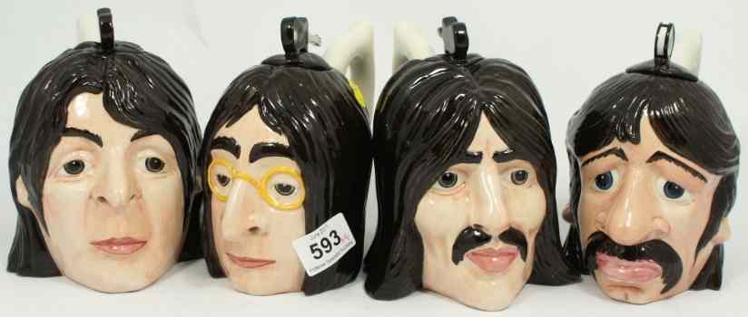 Appraisal: Lorna Bailey Large Size Character Teapots The Beatles height approx