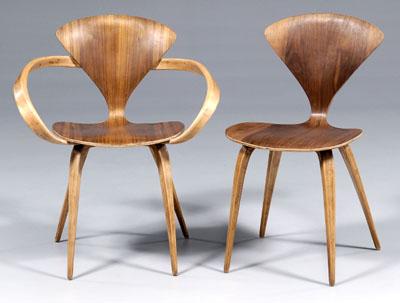 Appraisal: Two Norman Cherner Plycraft chairs American designer - laminated wood