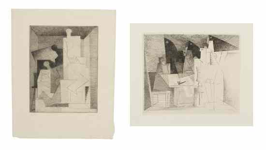 Appraisal: Louis Marcoussis French - A pair of works etching both