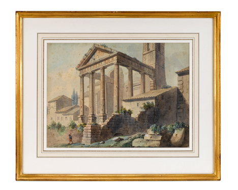 Appraisal: th century English School after Piranesi the temple of hercules