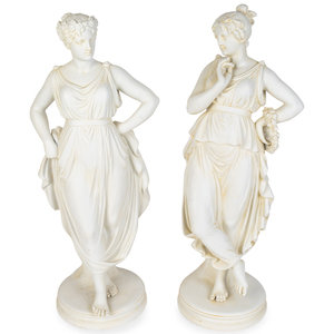 Appraisal: A Pair of German Bisque Classical Figures TH TH CENTURY