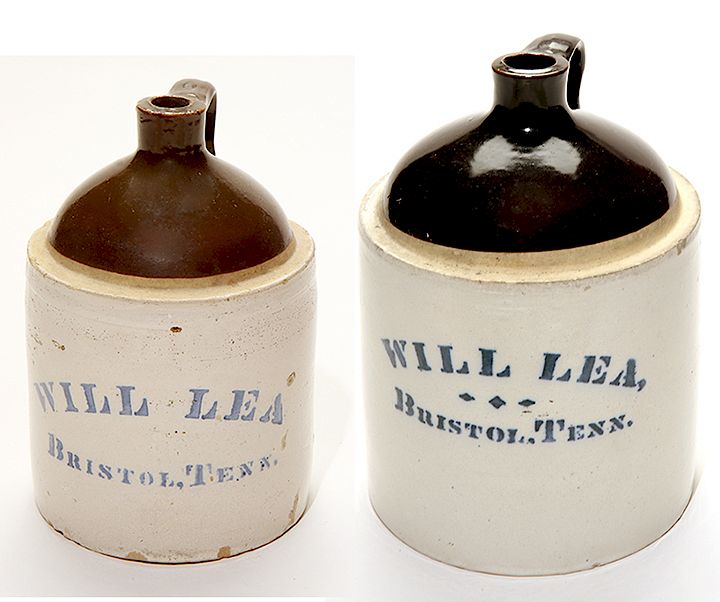 Appraisal: Two Will Lea Whiskey Jugs Bristol TN Exclusive on Bidsquare