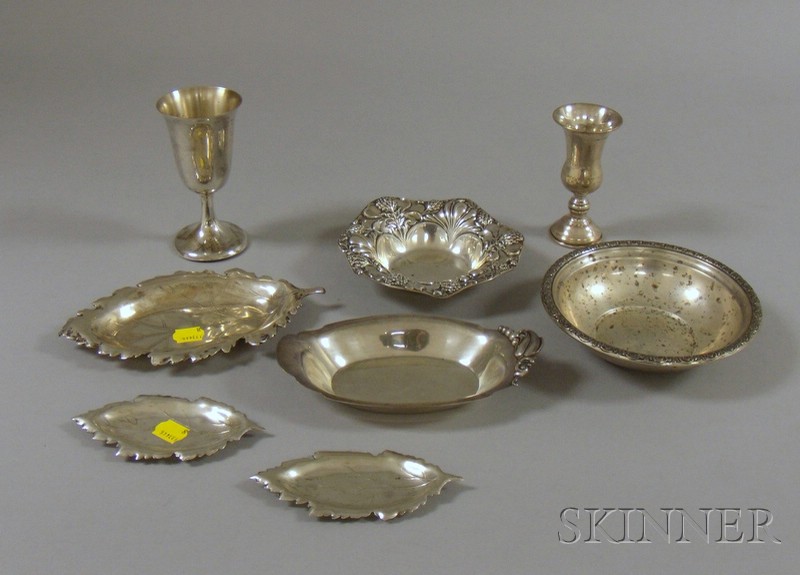 Appraisal: Eight Small Silver Tablewares two side bowls set of three