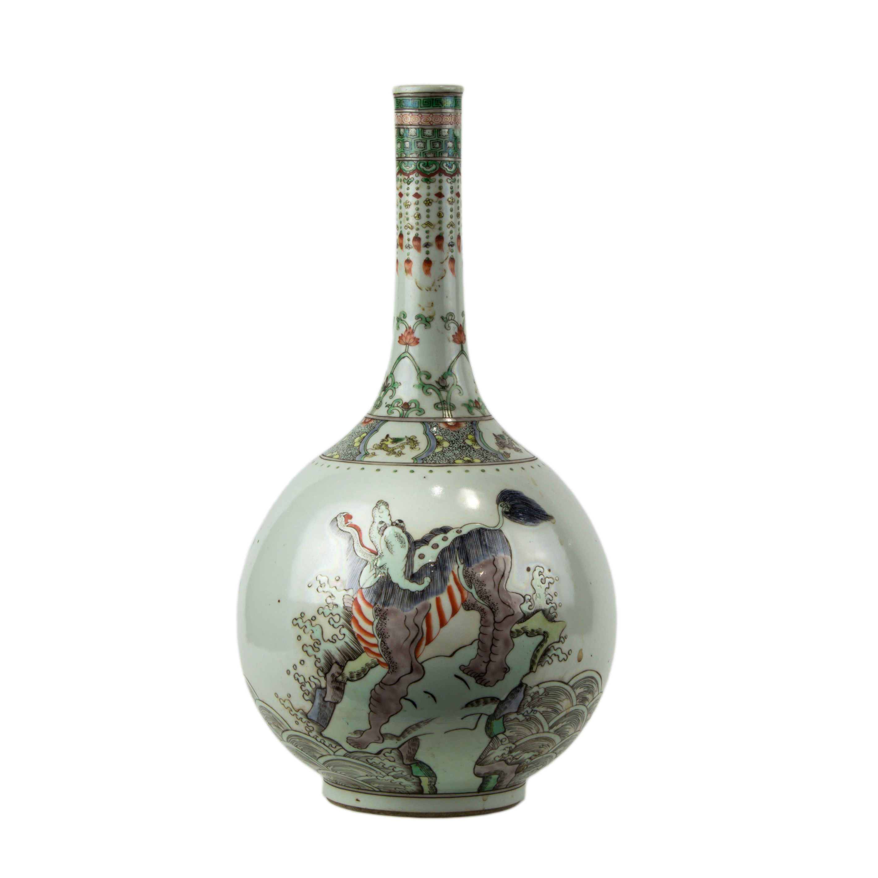 Appraisal: CHINESE FAMILLE VERTE GLOBULAR VASE Chinese famille verte globular vase