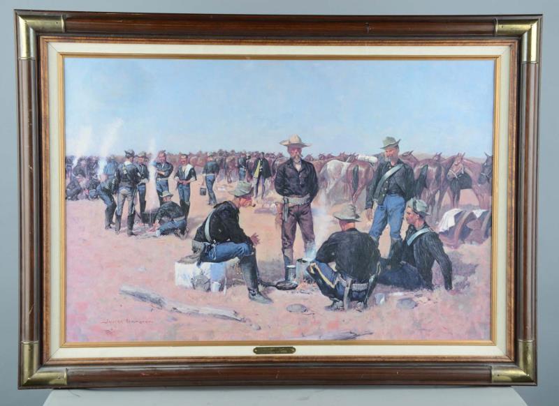 Appraisal: Frederic Remington Oil Painting On Canvas In Frame Entitled Cavalry