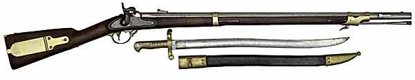 Appraisal: Model Harpers Ferry Rifle with Saber Bayonet cal round barrel