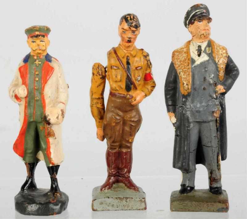 Appraisal: Lot of Elastolin Lineol Figures Includes one Lineol Hitler one