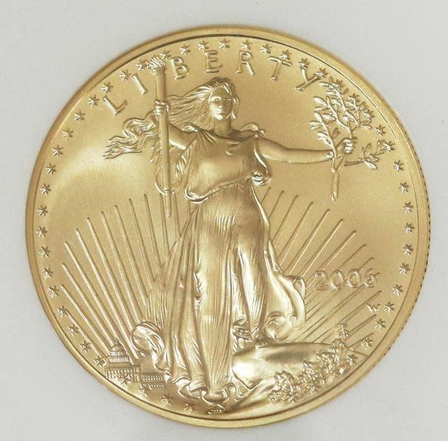 Appraisal: U S W Gold Eagle th Anniversary coin one ounce