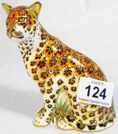 Appraisal: Royal Crown Derby Paperweight Leopardess Boxed