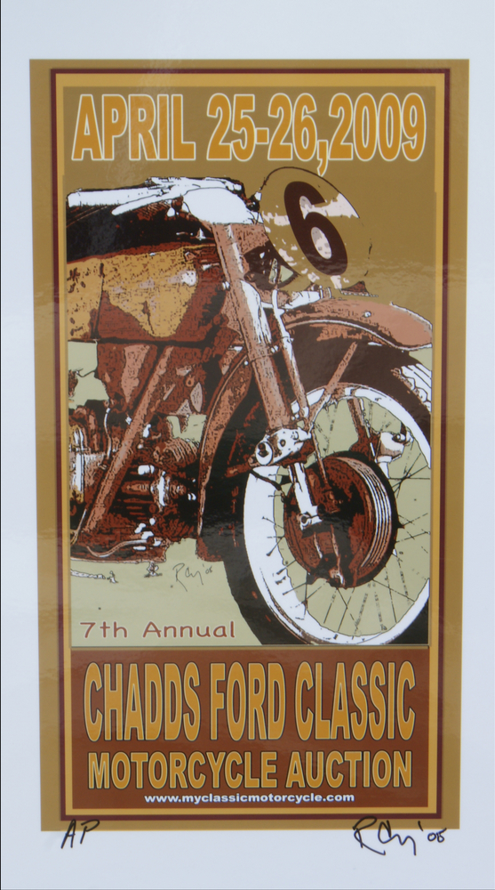 Appraisal: th Annual Chadds Ford Motorcycle Classic Auction poster Artist Proof