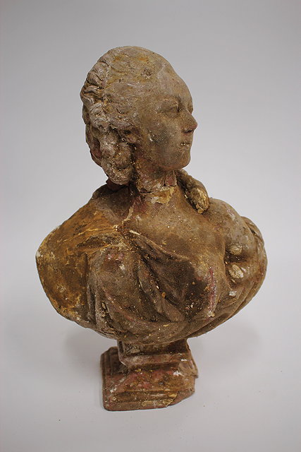 Appraisal: AN OLD POSSIBLY TH CENTURY FRENCH TERRACOTTA BUST of a