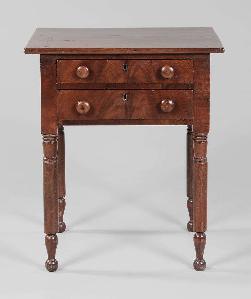 Appraisal: American Federal Mahogany Table possibly Tennessee th century figured mahogany