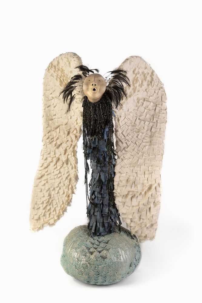 Appraisal: Leeanne Singeldary Angel Leeanne Singeldary th Century Angel mixed media