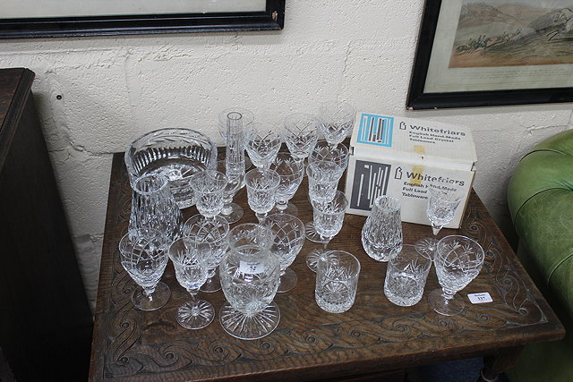 Appraisal: A QUANTITY OF WHITEFRIARS CUT CRYSTAL GLASS TABLE WARE to