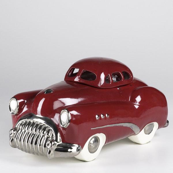 Appraisal: GLENN APPLEMAN Red ceramic Packard cookie jar Dated Signed Appleman