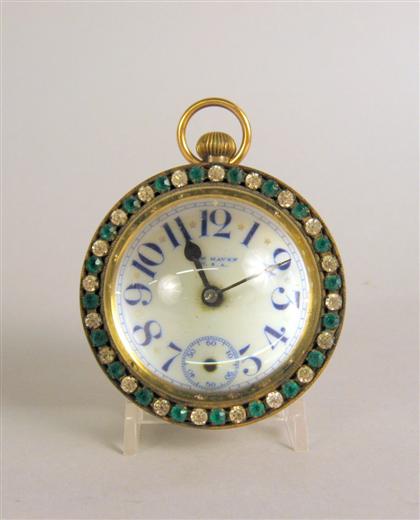 Appraisal: American glass orb desk clock The glass orb enclosing an