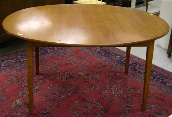 Appraisal: Irion Company Federal style figured maple dining table oval top