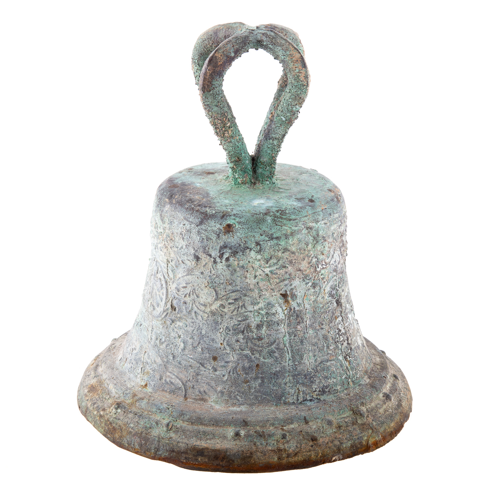 Appraisal: SINO TIBETAN BRONZE TEMPLE BELL th century in H in