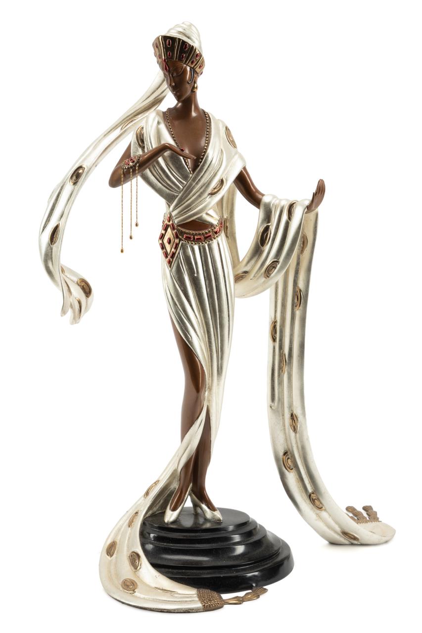 Appraisal: ERTE SCHEHERAZADE BRONZE SCULPTURE After Romain de Tirtoff Erte Russian