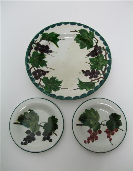 Appraisal: WEMYSS MEDIUM SIDE PLATE CIRCA decorated with blackcurrants impressed mark