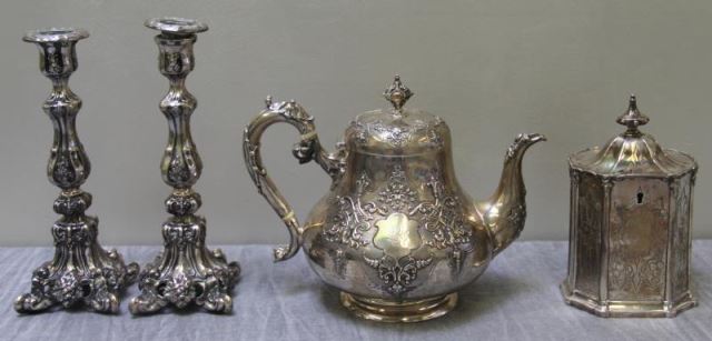 Appraisal: STERLING Miscellaneous Hollow Ware Grouping Includes a James Howell English