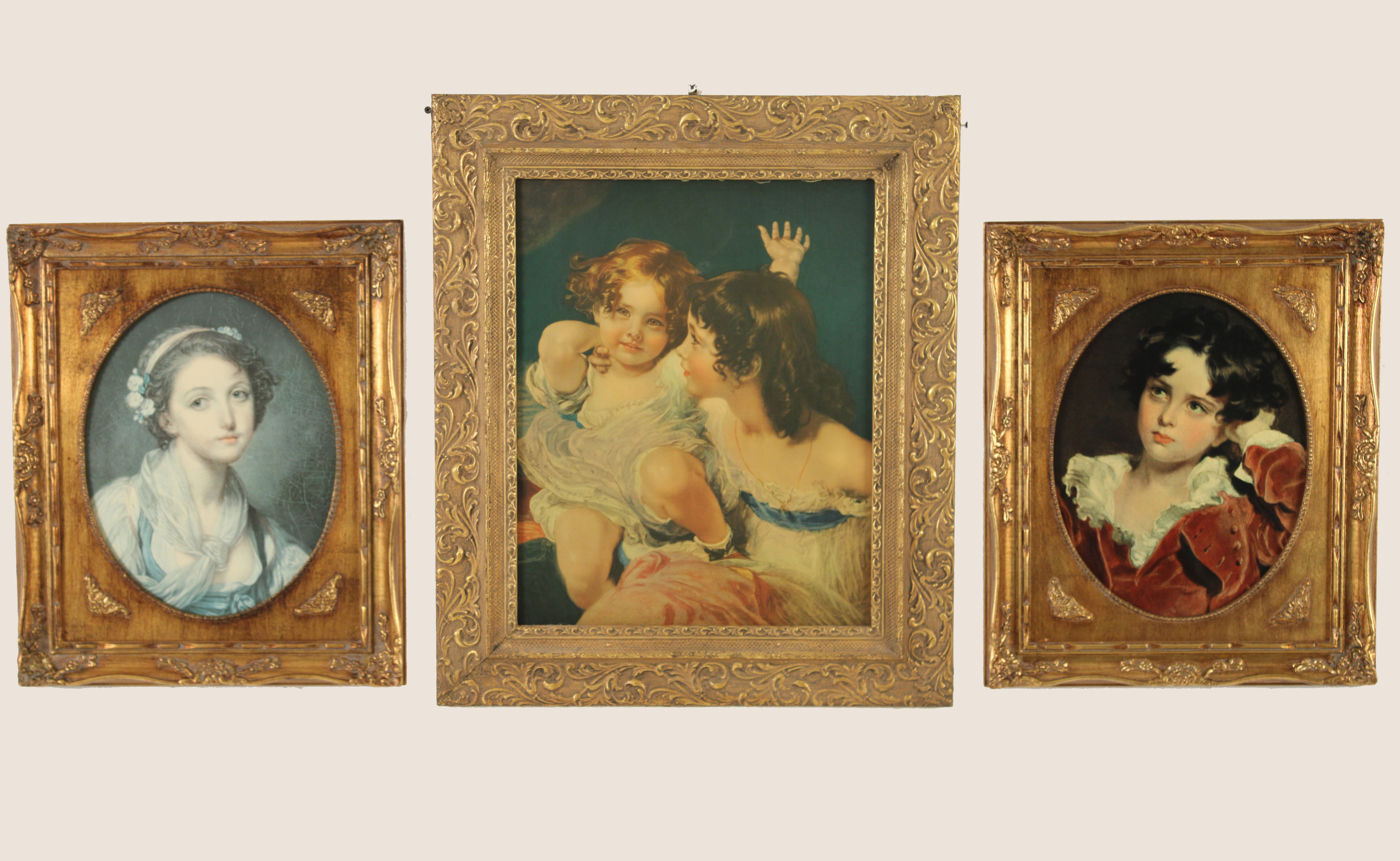 Appraisal: AFTER SIR THOMAS LAWRENCE Three piece lot including a pair