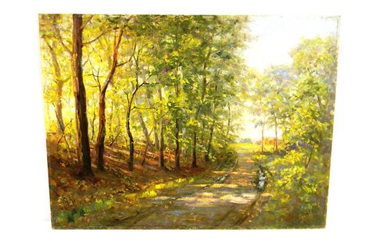 Appraisal: Arthur Cote ''Spring or Fall Landscape'' signed LR oil on