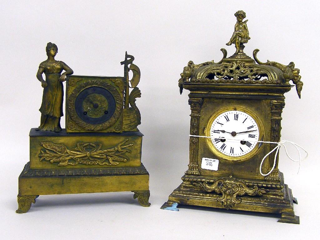 Appraisal: Jaeger Le Coultre Atmos mantel clock the gilded chapter ring