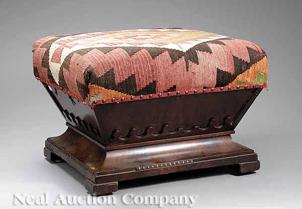 Appraisal: An American Gothic Mahogany Footstool early th c probably Philadelphia