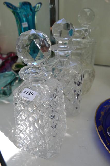 Appraisal: FOUR CRYSTAL DECANTERS INCL ROYAL BRIERLEY