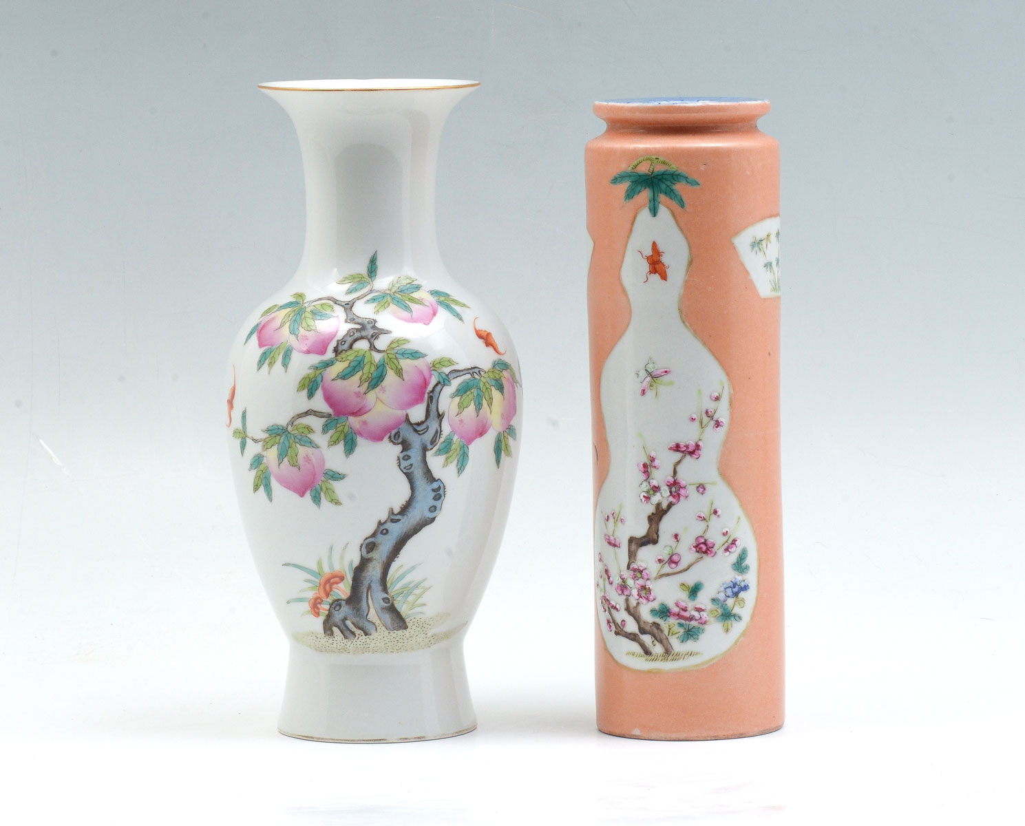 Appraisal: PC CHINESE PORCELAIN VASES Comprising - Unusual republic vase having