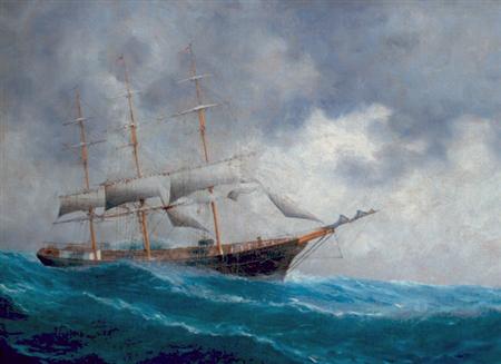 Appraisal: Luca Papaluca Italian - Three-Masted Ship at Sea Estimate nbsp