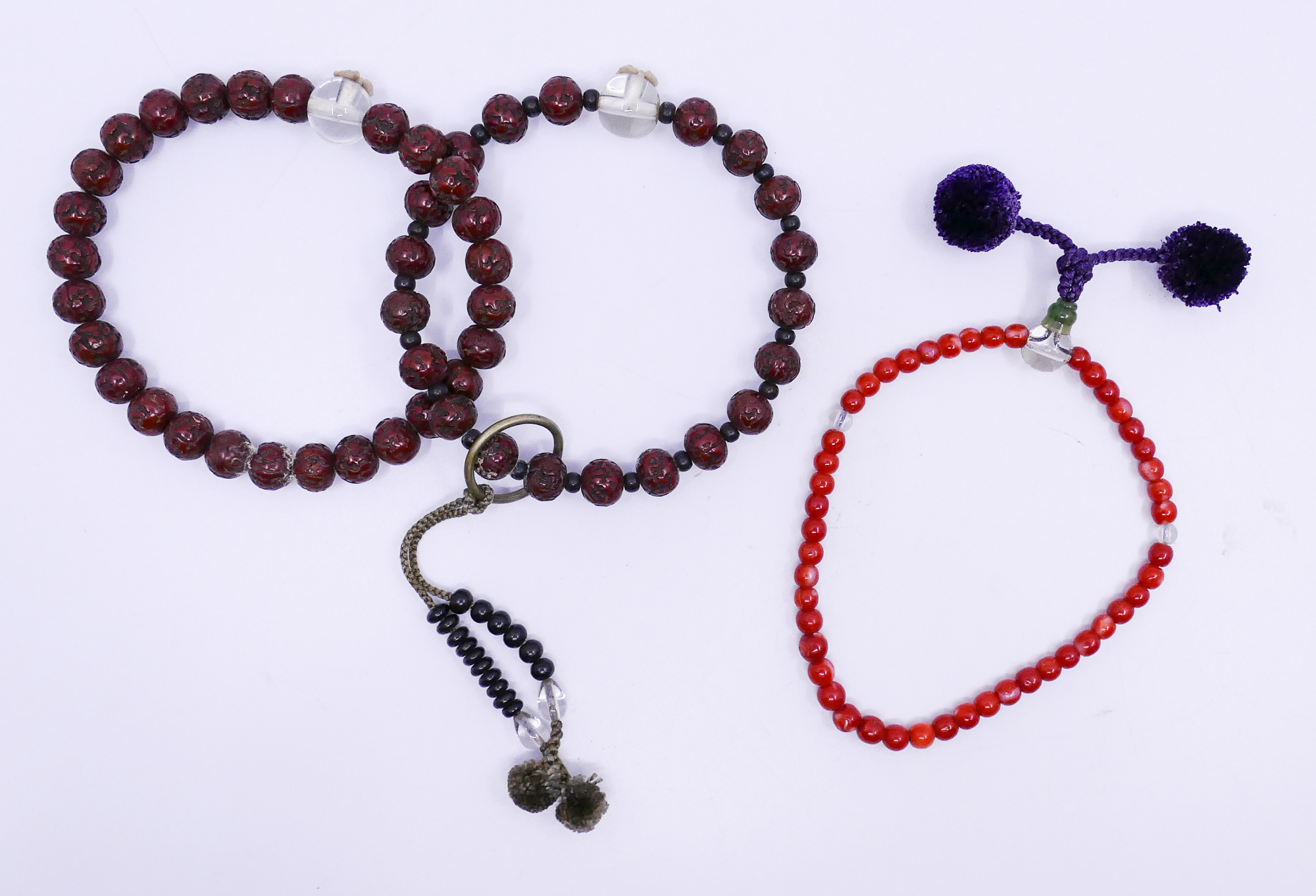 Appraisal: Box pc Old Chinese Prayer Bead Bracelets