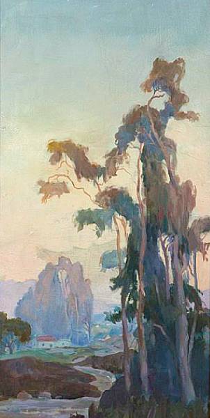 Appraisal: Attributed to Marion Kavanaugh Wachtel American - Eucalyptus unsigned oil