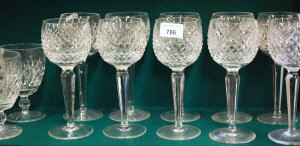 Appraisal: A suite of Waterford crystal 'Boyne' glassware comprising x hock