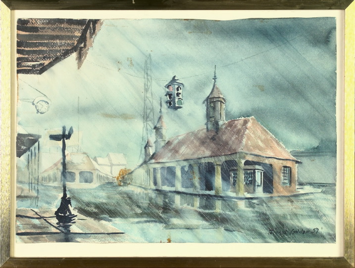 Appraisal: Rolland Golden American New Orleans Contemporary Rainy French Market Scene