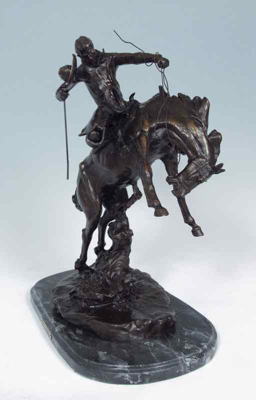 Appraisal: RUSSELL Charles Marion American - After Russell ''Bronco Buster'' Bronze