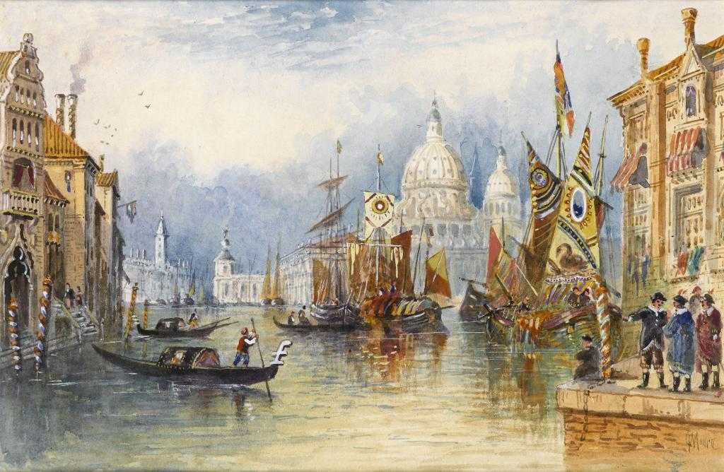 Appraisal: CLAUDE THOMAS STANFIELD MOORE - VENICE signed pencil and watercolour