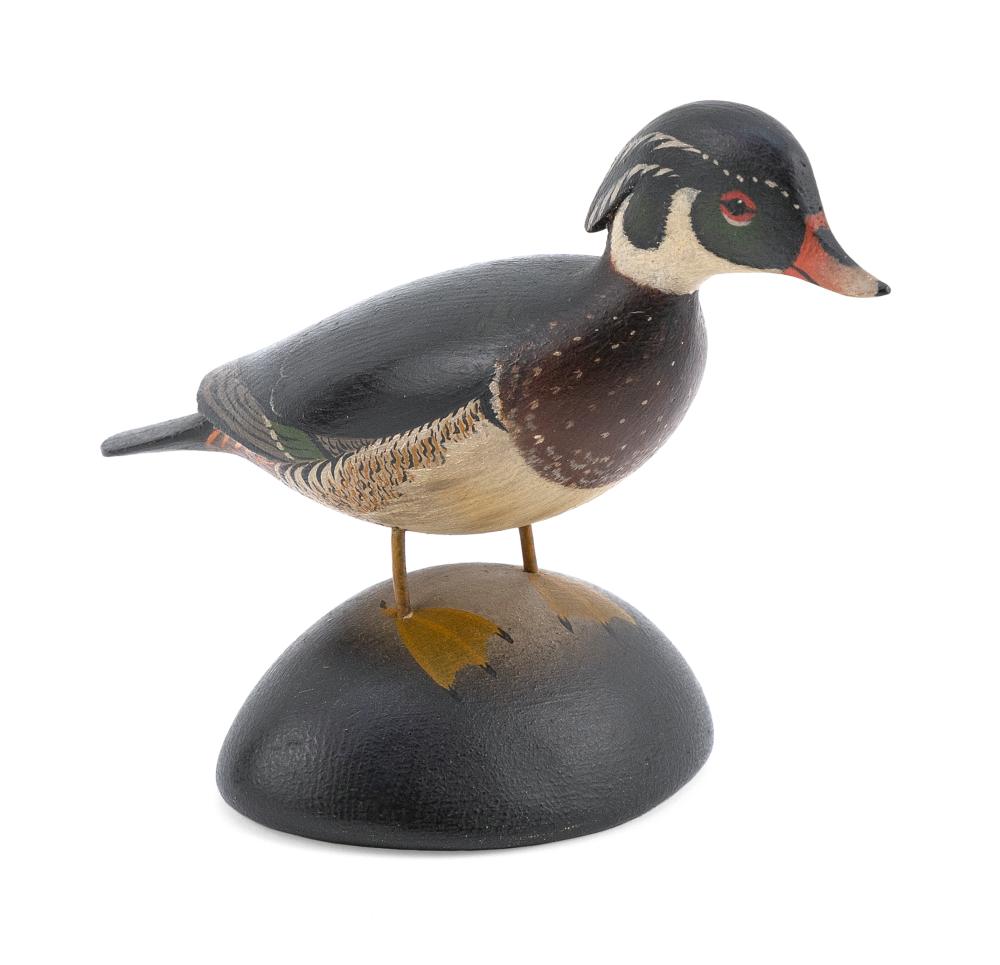 Appraisal: A ELMER CROWELL LARGE-SCALE WOOD DUCK DRAKE EAST HARWICH MASSACHUSETTS