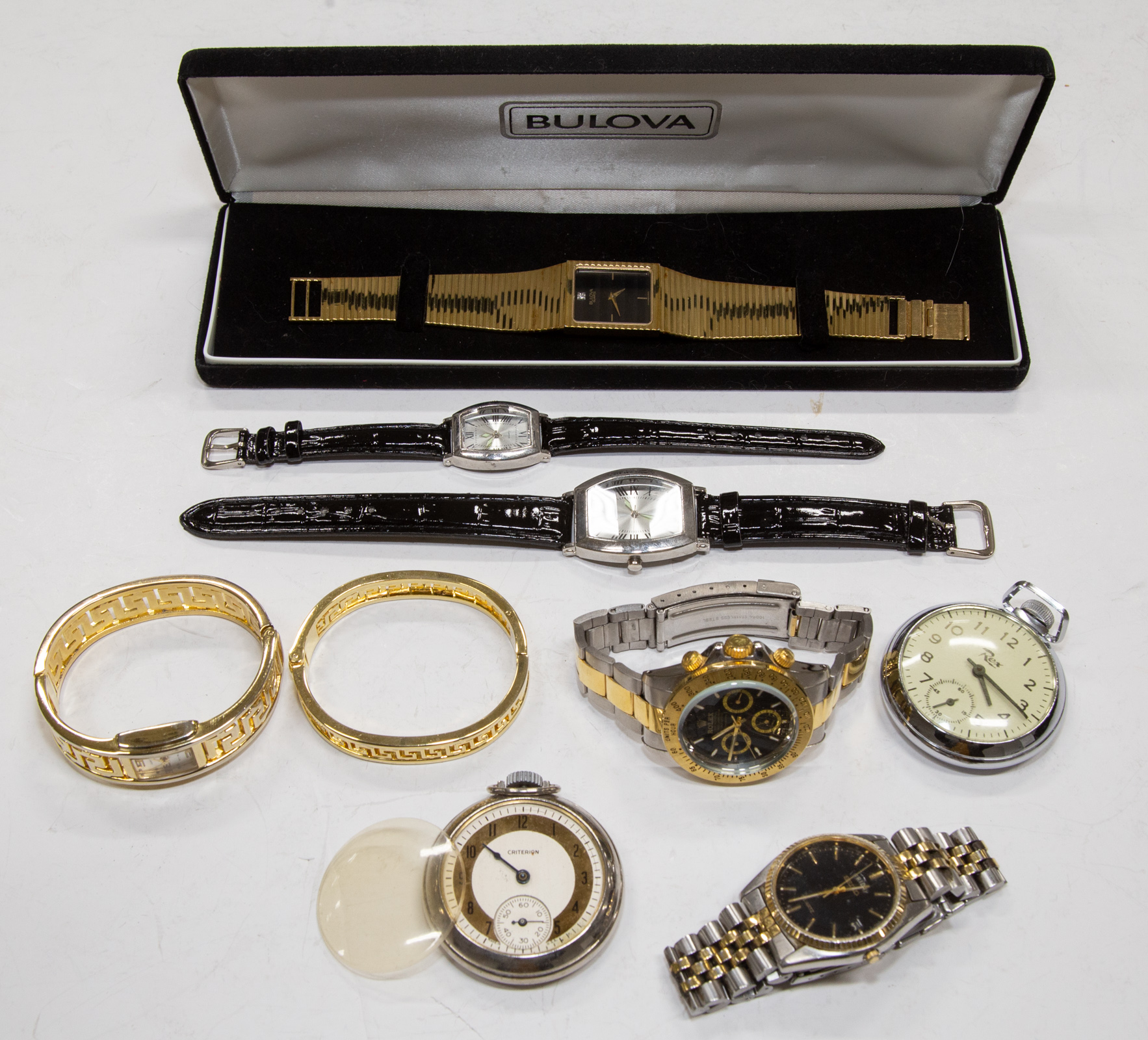 Appraisal: A SELECTION OF WATCHES A BRACELET Including ladies and gentlemen