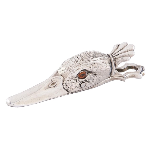 Appraisal: A Duck's head novelty desk clip th c in Victorian