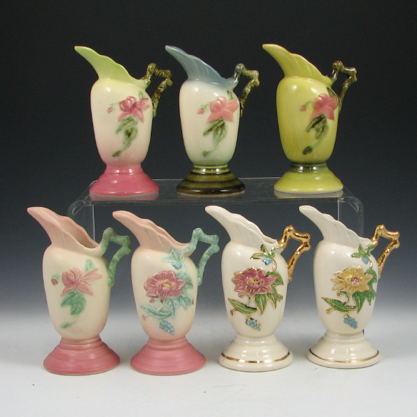 Appraisal: Hull Woodland W - Pitchers - Diff Color Lot of