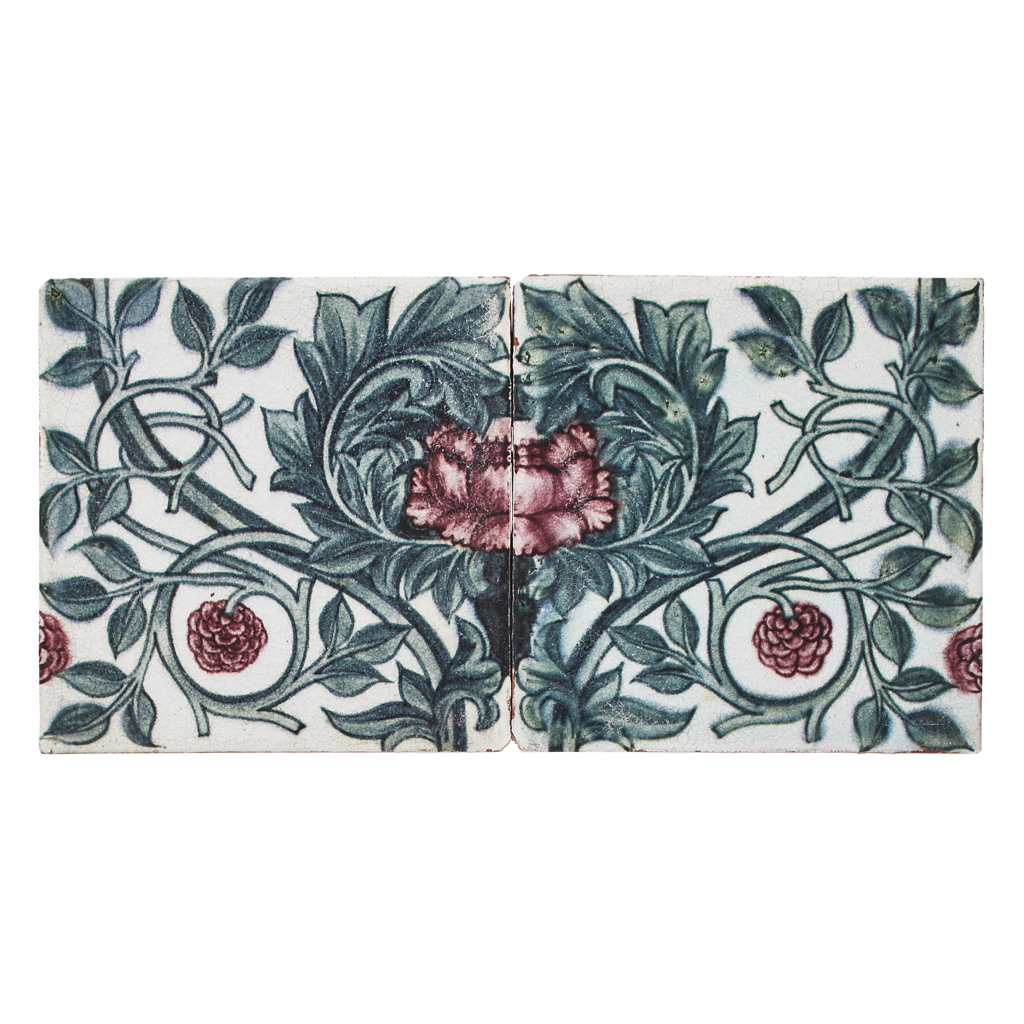 Appraisal: WILLIAM MORRIS - FOR WILLIAM DE MORGAN - PAIR OF