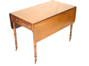 Appraisal: A mahogany pembroke table th century the rounded top above