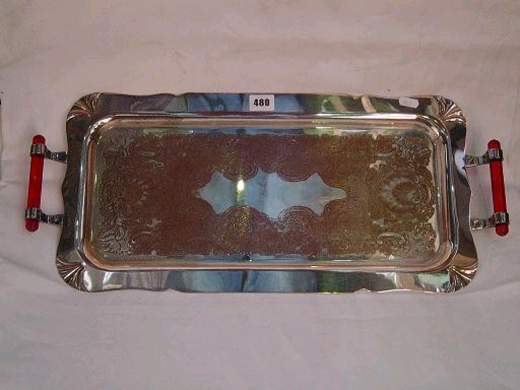 Appraisal: A collection of silver plated wares including a tray of